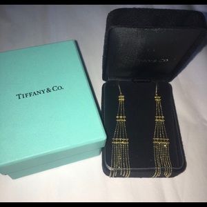 Tiffany &Co 18k yellow Gold Fringe Tower Earrings